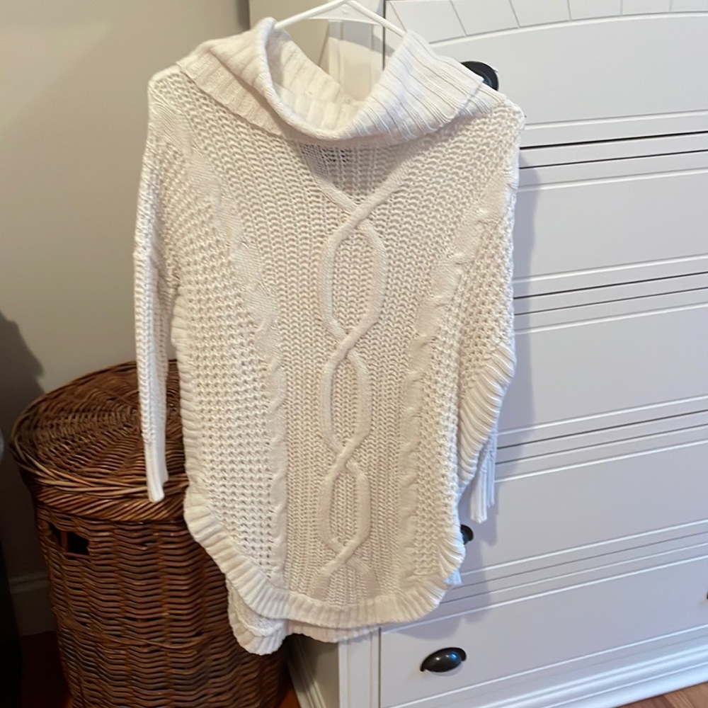 Express White Cowl Neck Sweater/ Sweater Dress